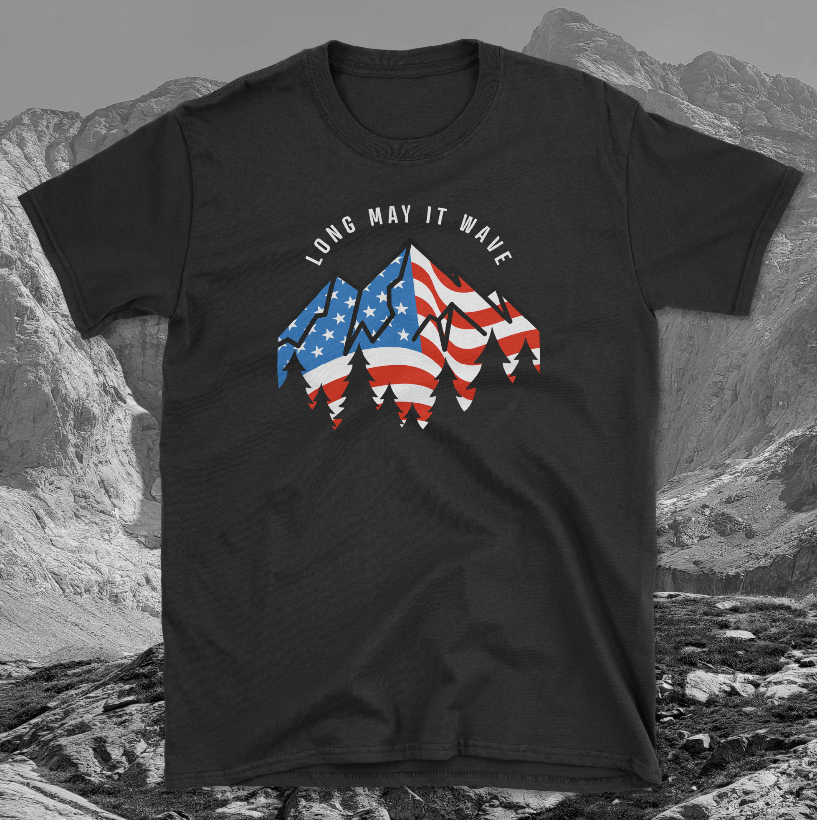 Star Spangled Banner Flag Mountain