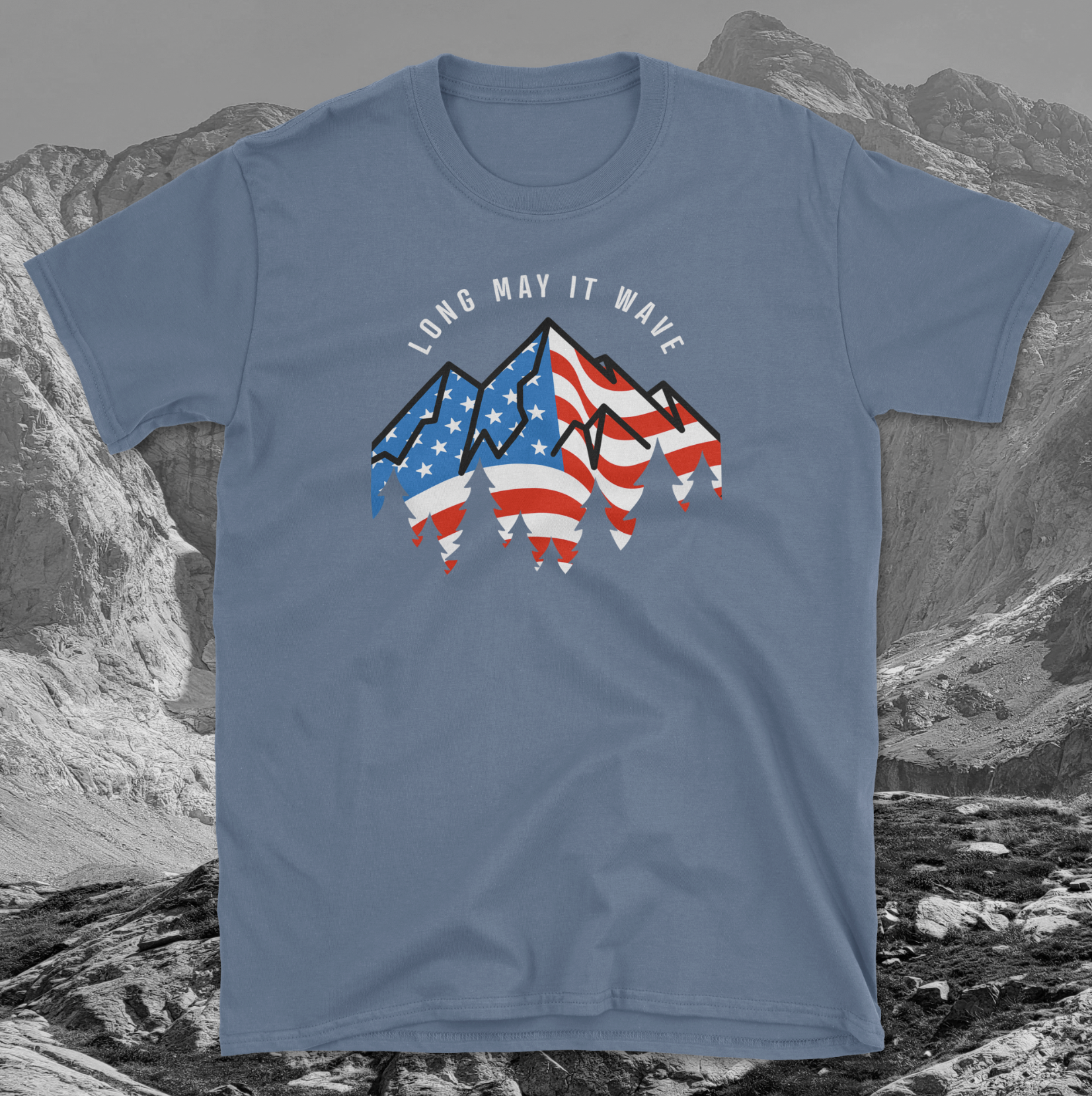 Star Spangled Banner Flag Mountain