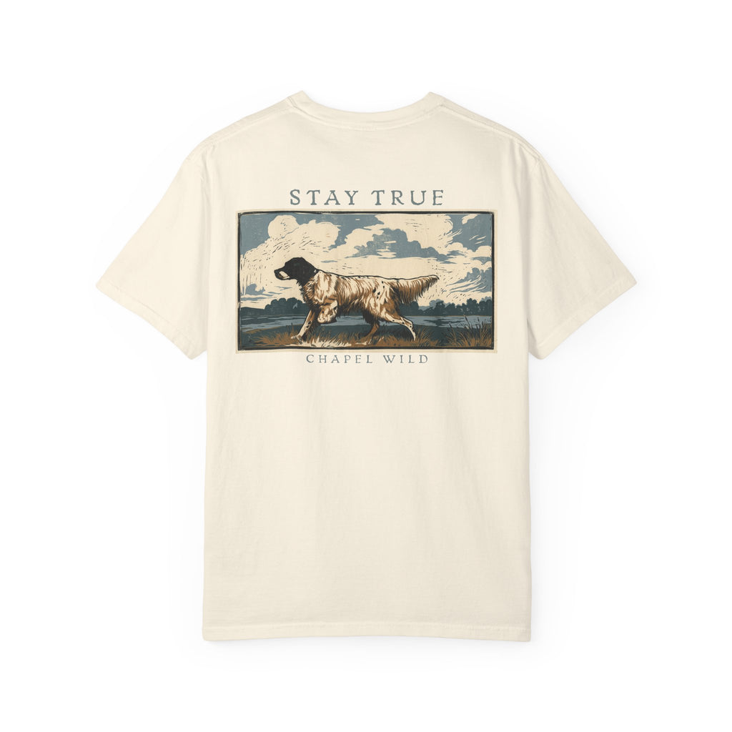 Stay True Vintage Hunting Dog Graphic