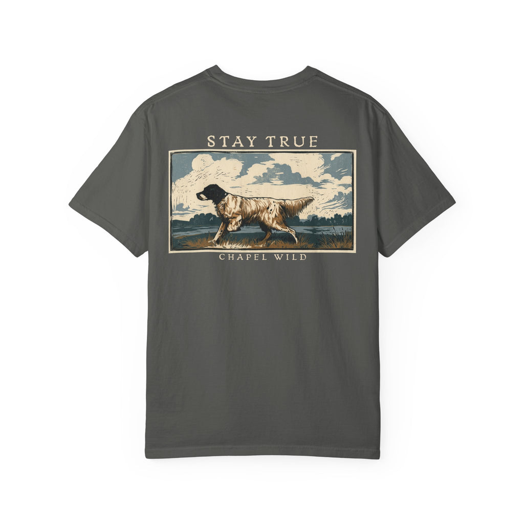 Stay True Vintage Hunting Dog Graphic